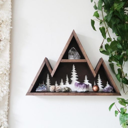 Geometric triangle shelf forest display shelf 1